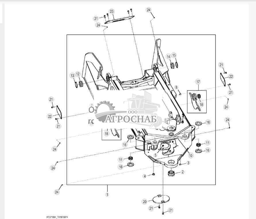 Рама оборудования (однофункциональная) (с крыльями) 